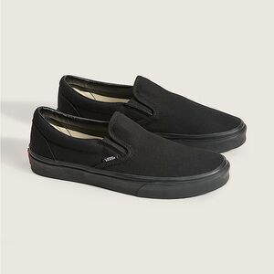 Vans Classic Slip-On Black Canvas Skate Shoes